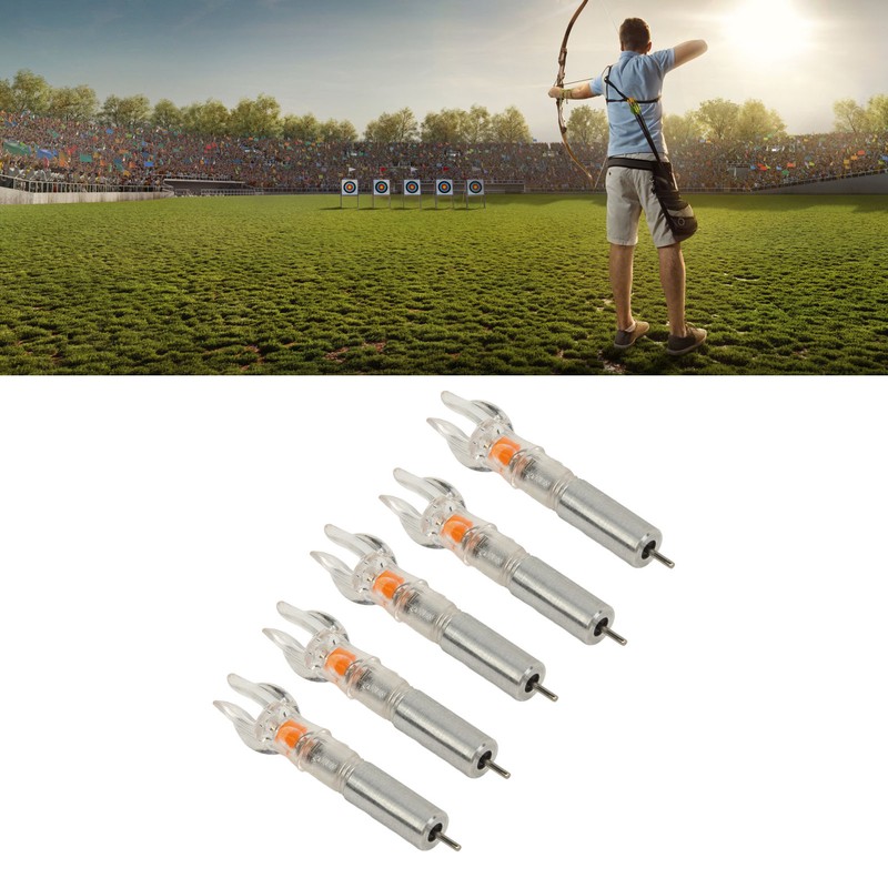 5PCS LED Lighted Nocks Plastic Shell Easy Installation for 6.2mm