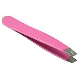 HTS 172M1 2" Pink Mini Slanted Travel Eyebrow Tweezers