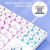 Gaming Keyboard USB Round 87 Keys Colorful Backlit Ergonomic Mechanical