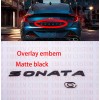 RYJOXZS Matte Black Rear SONATA Overlay Emblem Badge For Hyundai