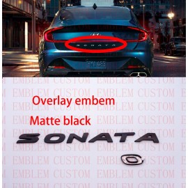 RYJOXZS Matte Black Rear SONATA Overlay Emblem Badge For Hyundai Sonata 2020-2022