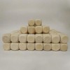 Dpaaoyer 100 Pcs Blank Wooden Unfinished Square Blocks 6 Sided