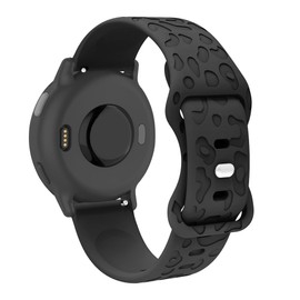 Magiibmc Smart Watch Bands Compatible with Garmin Forerunner 165/55/vivoactive 5/3/245/645, 20mm Soft Silicone leopard print Wath Straps Made for Garmin Venu/Vivomove (black, 20mm)