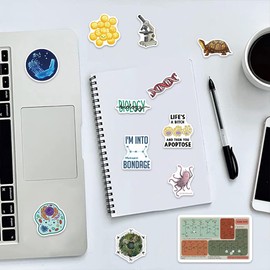 Bric Dodo Pack of 100 Biological Laboratory Stickers Car Laptop Phone Guitar Skateboard Motorcycle Bicycle Biology Stickers Set Vinyl Waterproof Aesthetic Stickers for Teenagers Children Adults