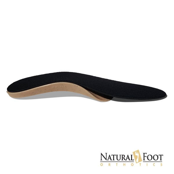 Natural Foot Orthotic Cushions, Natural Sponge Rubber Cushions with a Nylon Covering Perfect to be Worn Over Orthotic Arch Support Insoles. 3/4 Dress, 1/8" Thick
