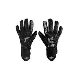 Reusch Pure Contact Infinity Junior Goalkeeper Gloves with Very Good Grip and Inseam Cut, Black, 6