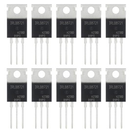 ALLECIN IRLB8721 IRLB8721N MOSFET Transistors 30V 62A IRLB8721PBF N-Channel Power Mosfets Transistor 30 Volt 62 Amp TO-220 (Pack of 10pcs)