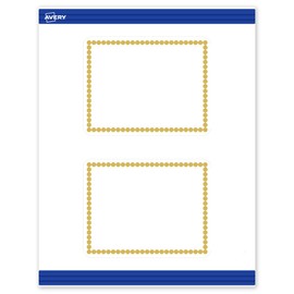 Avery Printable Rectangle Postcards, Rounded Corners, Gold Beads, 4.25" x 5.5", Matte White Cardstock, Laser/Inkjet, 20ct, Great for Postcards