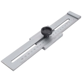Colexy Precision Marking Gauge 200 mm Measuring Range Matte Chrome-Plated Lasered Scale mm Graduation Marking Gauge Marking Gauge Marking Tool Marking Gauge for Precise Marking Demarcation of Brands