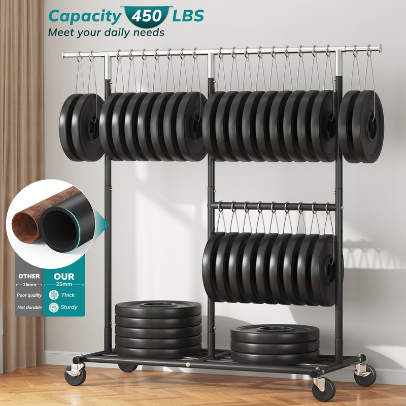 Raybee Clothes Rack Heavy Duty 450LBS, Clothing Racks for Hanging