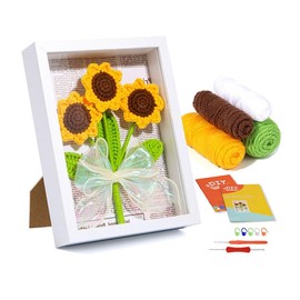 Knitting Kits Beginner Crochet Kits to Make Plant Crochet Photo Material Crochet Picture Frame Handmade