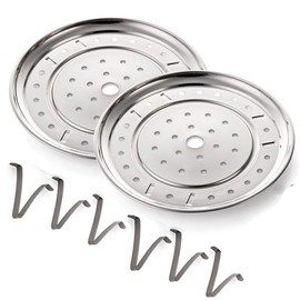 10 Inch Food Steam Rack（2-Pack）Pressure Cooker Canner Rack Detachable Legs Stainless Steel Canning Rack for Pressure Canner Rack Pot Steam Basket Rack Accessories (10"/25.5cm)