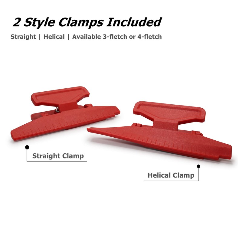M.SJUMPPER ARCHERY Fletching Jig with Straight Helix Clamps Adjustable Fletch