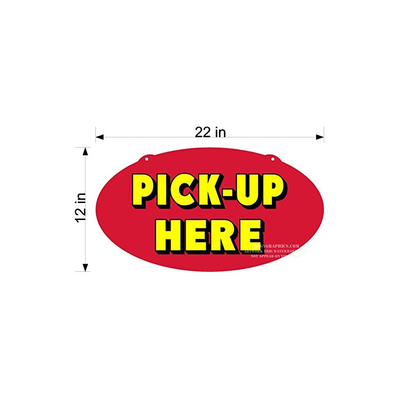TAKE OUT RESTAURANT PICK UP AND ORDER HERE SIGN YELLOW