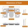 16Pcs Stainless Steel Interlock Hanging Buckle,Flush Concealed Mount Brackets Stainless