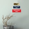 Standard Employees ONLY Sign - Black Medium
