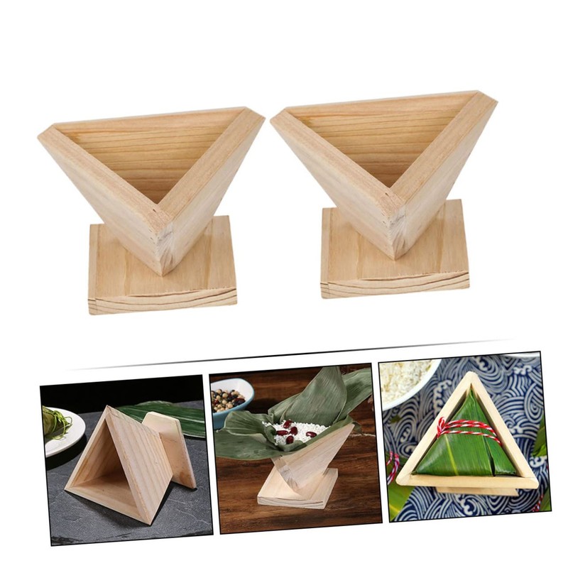 Ciieeo 2pcs Wooden Rice Ball Molds Moulds Rice-Pudding Molds (Wood