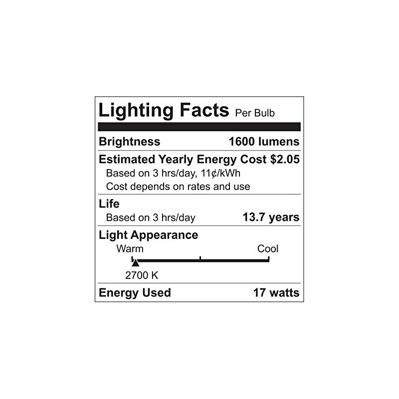 GE Lighting 83693 LED 17-watt 1600-Lumen Dimmable A21 Medium Base