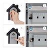 Relaxdays Keybox House, 4-Digit Combination Lock Safe, Emergency Key, Wall-mounted