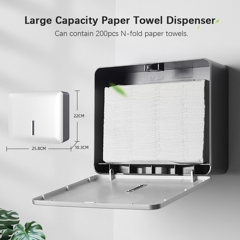 Wall Mount Paper Towel Dispenser Multifold Hand Towel Tissue Holder