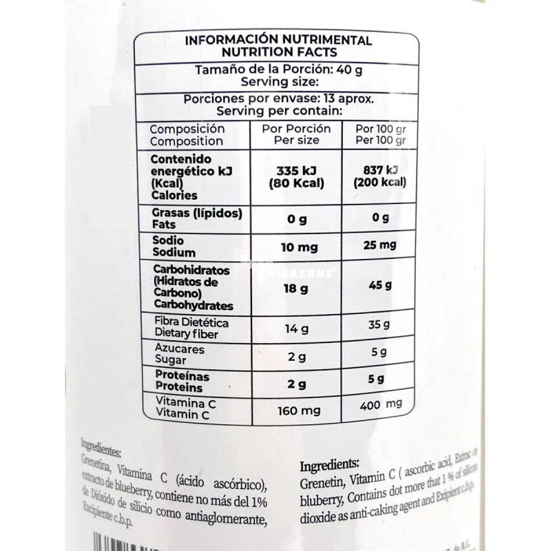 Pretty Bee Grenetina Hidrolizada Blueberry 100% Natural 500 Grs Pretty
