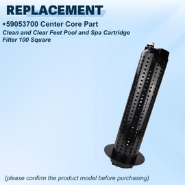 AIWGIW Center Core Compatible with Clean and Clear Feet Pool and Spa Cartridge Filter 100 Square Replace 59053700 Black