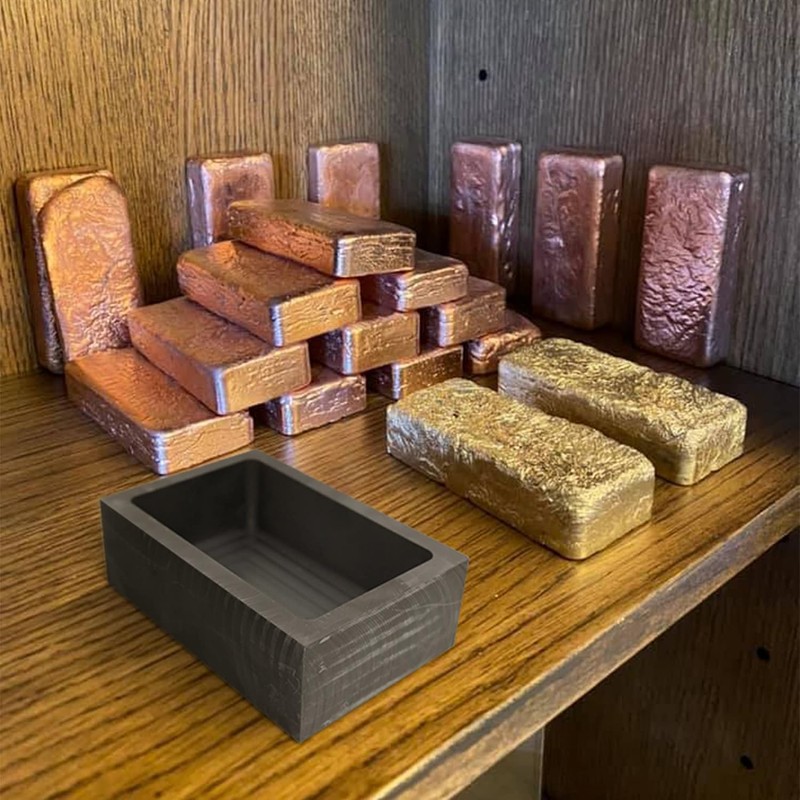 Nelyrho 1 Pieces 7.5kg Graphite Ingot Molds for Casting Gold