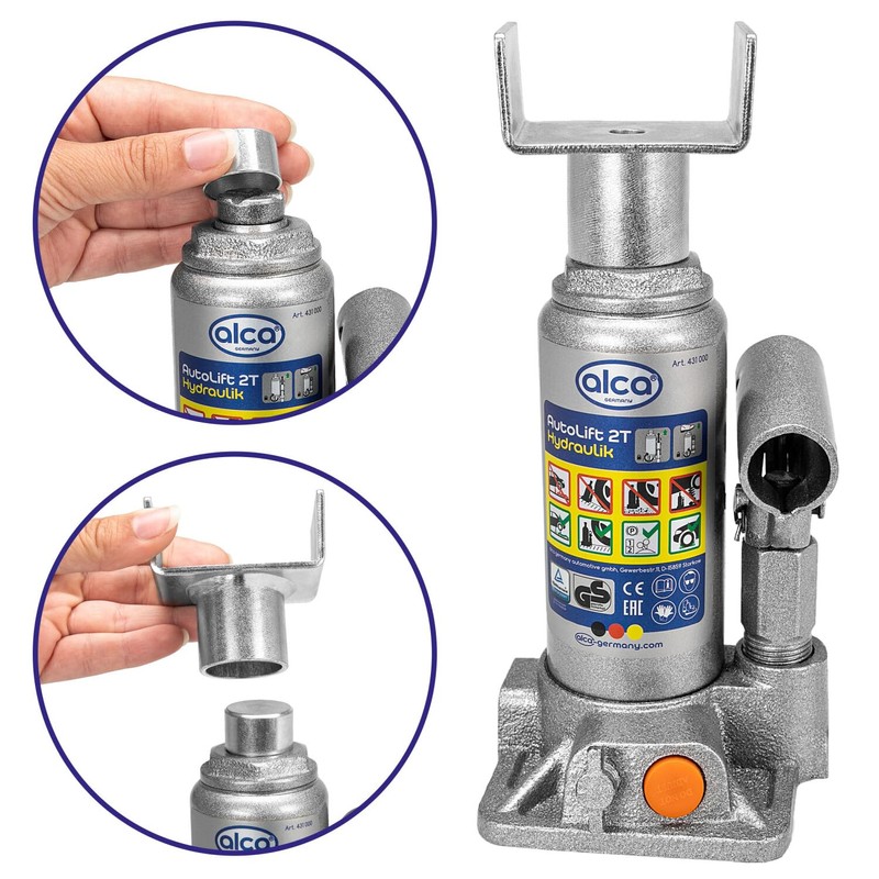 alca U-shaped Metal Adapter Bracket Fits Hydraulic Bottle Jack Lifting