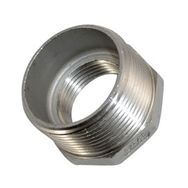 Megairon 1-1/2" Male NPT to 1" Female NPT Female Reducing/Reducer Bushing Pipe Fitting,Adapter,Stainless Steel SS 304 Hex Bushing