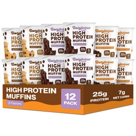 Bootylicious | High-Protein Muffin | Chocolate Lovers | 25g Protein, 7g Net Carbs, Low Glycemic Index, 12-Pack
