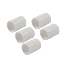 sourcing map 25mm Straight PVC Pipe Fitting Coupling Adapter Connector 5 Pcs