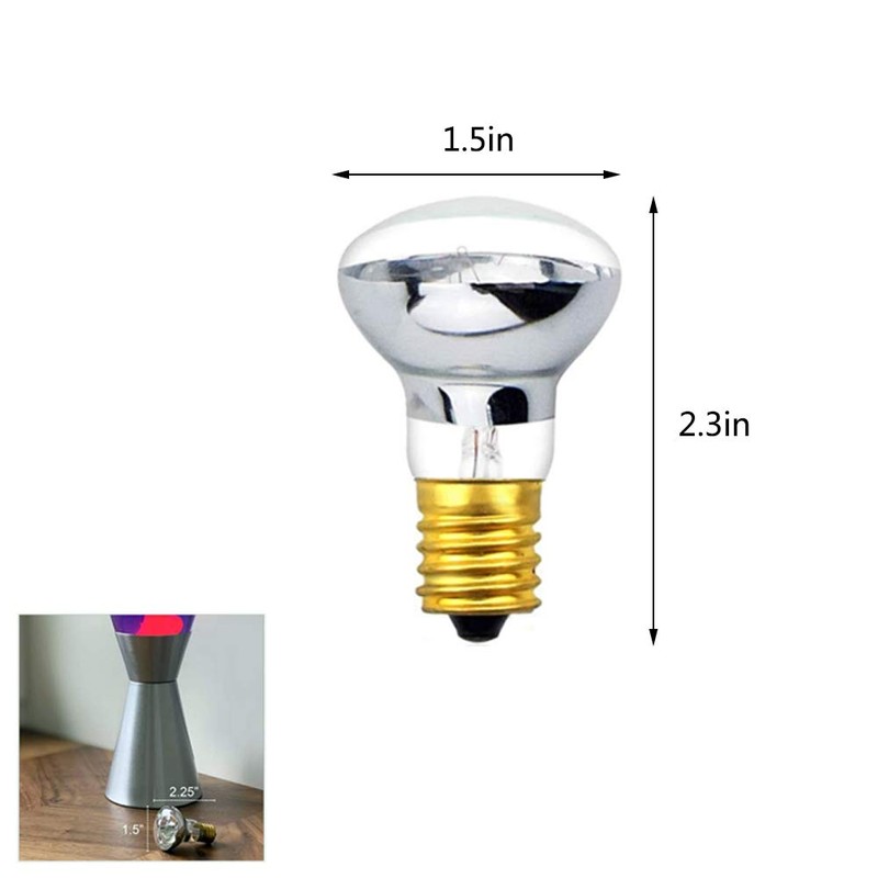 Lava Lamp Bulb 40 Watt, 6 Pack R39 R12 Reflector