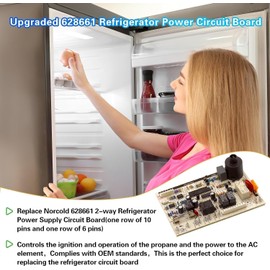 BruyanXuan Upgraded Original Norcold 628661 RV Refrigerator Waterproof Power Supply Circuit Board Replace 2 Way Circuit Control Board (one Row of 6 pins and one Row of 10 pins)