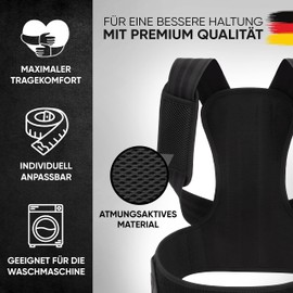 Posture Corrector for Men and Women, 3-in-1 Back Straightener and Back Support for Perfect Posture and Shoulder Pain, Adjustable Shoulder Strap with Fitness Band and Premium Video Course (M)