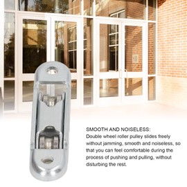 FLEXMAN 4Pcs Wheel Roller Pulley with Slot, Stainless Steel Sliding Door Window Double Roller Pulley for Sliding Doors, Window, Cabinets
