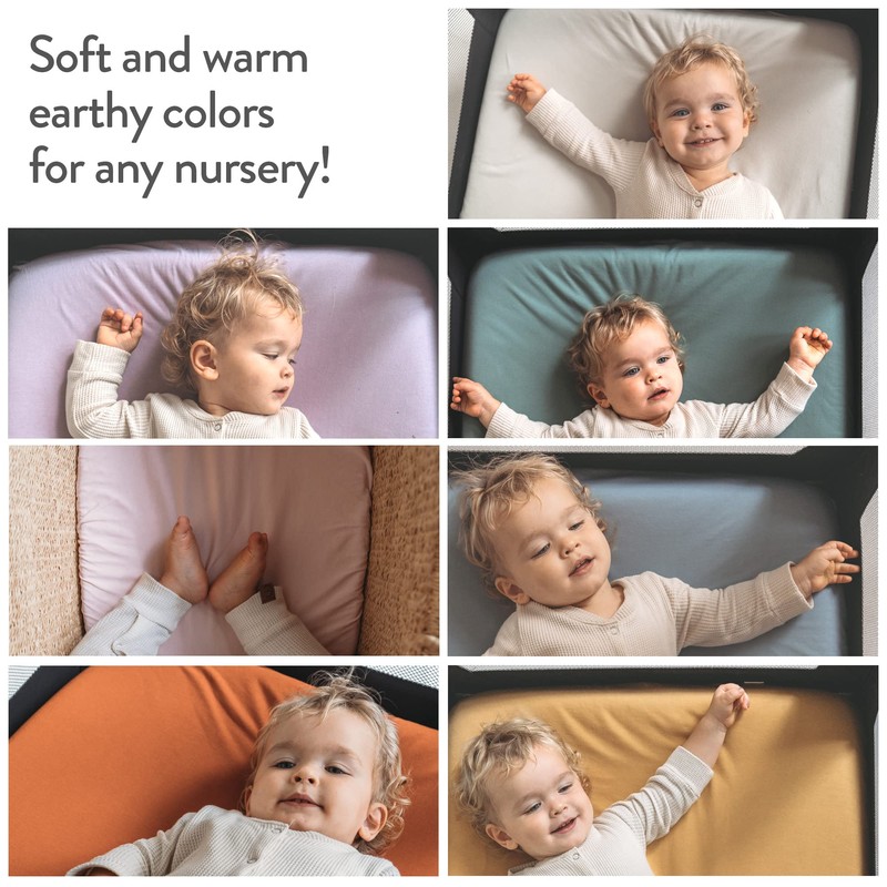 Bassinet Fitted Sheets 33x20 for Baby Beside Dreamer Bassinet &