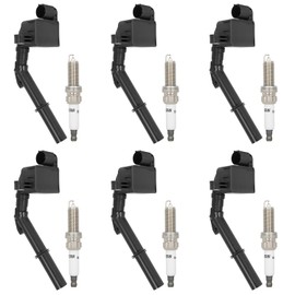 SCITOO Set of 6 ignition coils with 6 iridium Spark Plugs Replacement for Ram ProMaster 1500 3.6L 2014-2017,for ProMaster 1500 3.0L 2014-2017 Replace UF648 97390