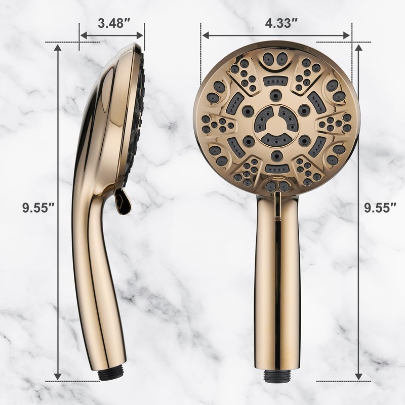 Cobbe 8 Functions Shower Head with handheld, High Pressure Shower