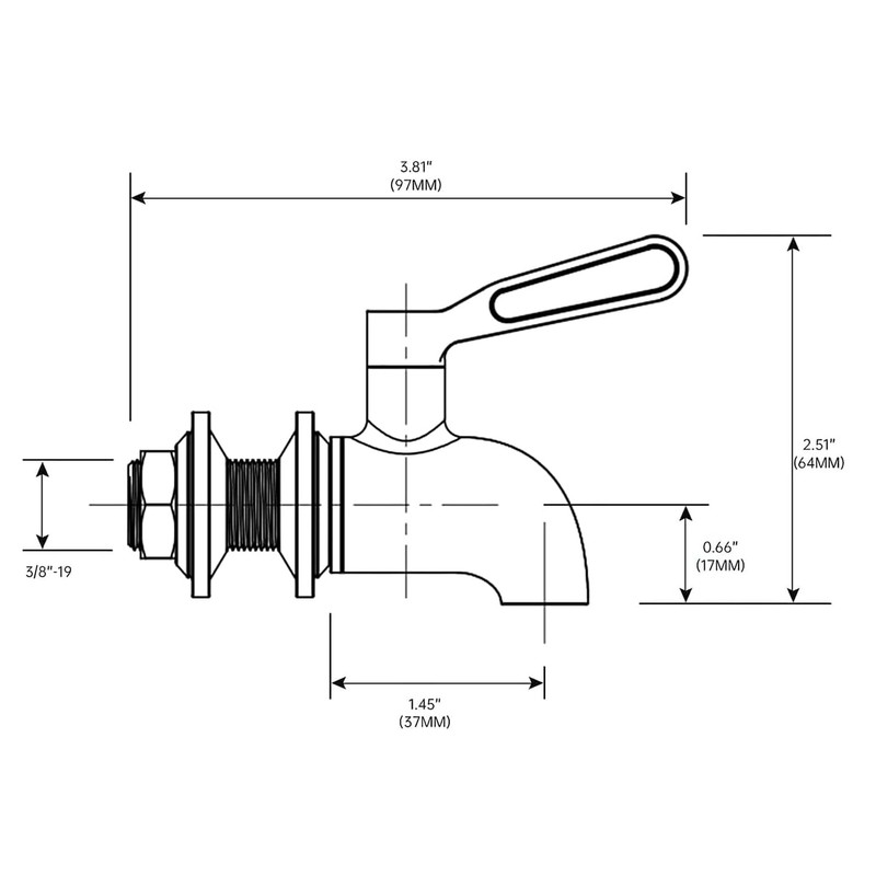 2ActiveLife Stainless Steel Beverage Dispenser Spigot: Easy Installation, No-Rust Tap