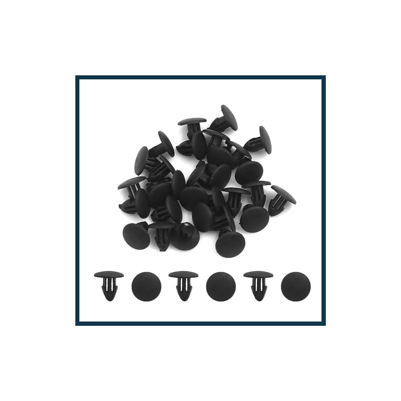TUCKBOLD 30pcs 4.5mm Hole Door Trim Clips Push in Plastic