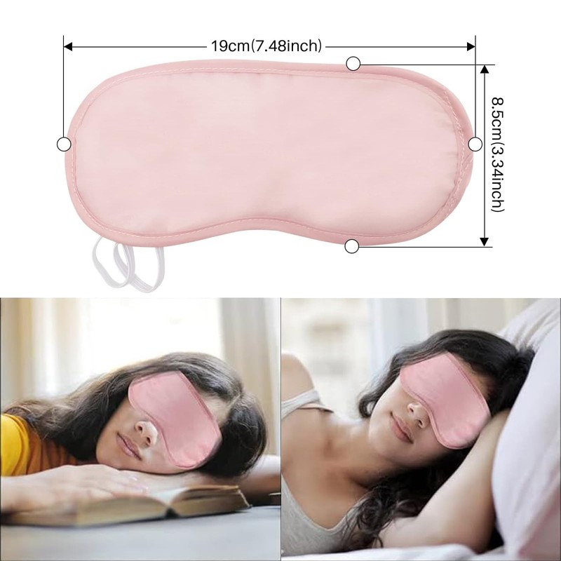 8 Pieces Pink Eye Sleep Coverings Sleep,Sleep Shade Blindfold Soft