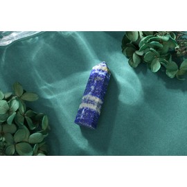 AWARDSEN 2 Inch Lapis Lazuli Crystal Rod, Single Point Hexagonal Bar Crystal, Rock Crystal Stone, Healing Crystal Rod, Natural Gemstone for Wiccan Need, Reiki Healing and Energy Charging