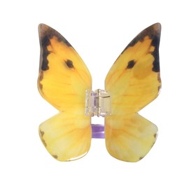Funny Butterfly Hair Clips,Novelty PVC Hair Clip,Butterfly Claw Clips for Women,Yellow