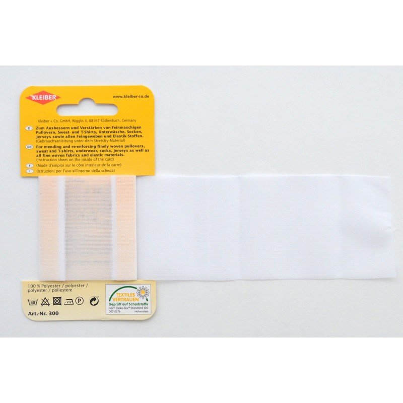 Kleiber Iron On Elasticated Clothing Repair Tape, 40cm x 6cm,