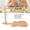 Key Storage Tray Wood Modern Guitar Shaped Base Jewelry Key