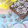 Mxxipp 45pcs Pearl Button with 2 Hole, Natural Mother of