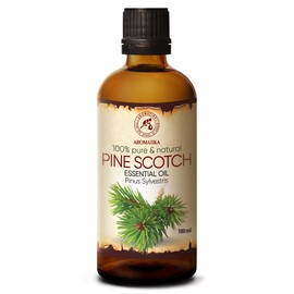 Pine Scotch Oil 3.4 Fl Oz - Pinus Sylvestris - Austria - 100% Pure & Natural - Good for Aromatherapy - Uses for Tension Relief - Diffuser - Home Fragrance - Aroma Bath - Aroma Lamps - SPA
