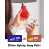 Baczao Red Light Bulb, 9W (60W Equivalent), E26 Base LED