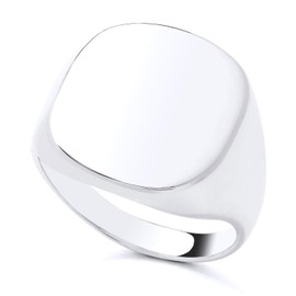 925 Sterling Silver LARGE Signet Ring size M N O P Q R S T U V - Men's or Ladies (P)