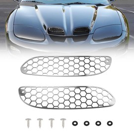 AUTOVIC Ram Air Hood Screens for Pontiac Trans Am WS6 1998-2002 - Stainless Steel Hex Mesh Vents (1 Pair)
